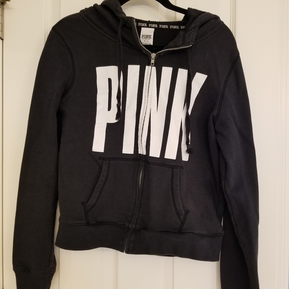 Victoria Secret PINK zip up hoodie size medium